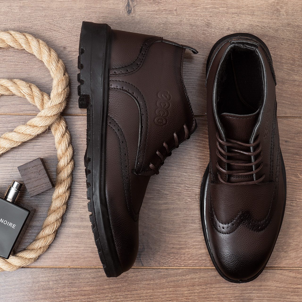 نیم بوت مردانه COCO قهوه ای مدلSalivan