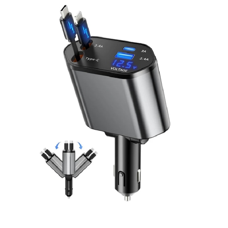 شارژر فندکی چندکاره 5in1) M4)-مشکی